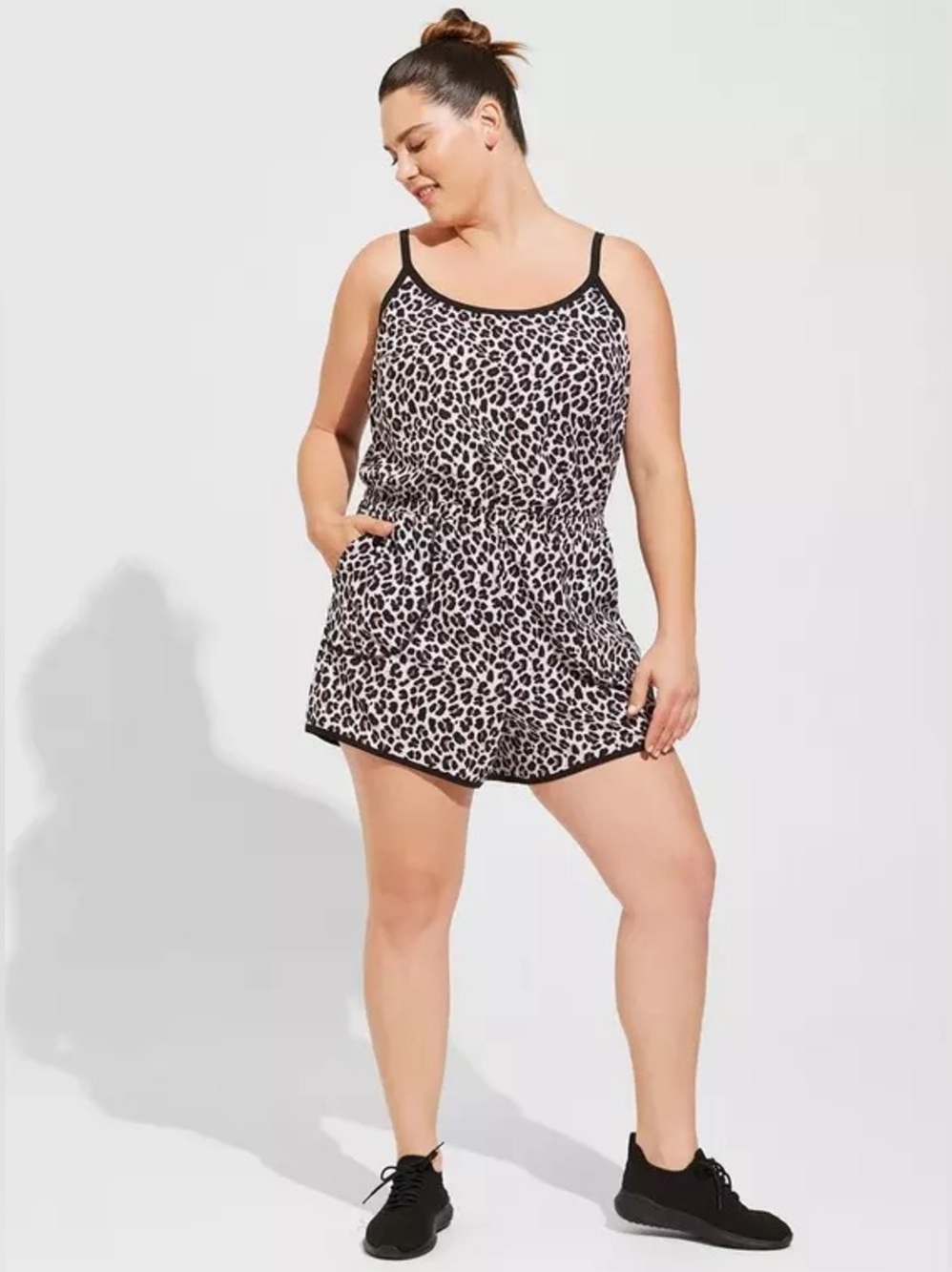TORRID Active - Frida Leopard Romper.
Size: 1 - US 14/16 or 1X - P2P is 23"